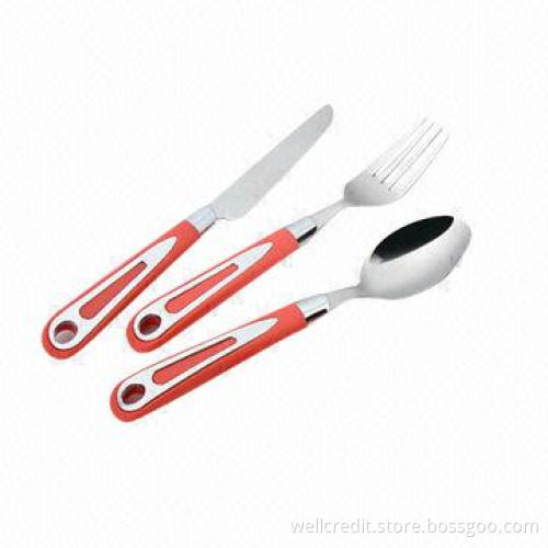 New Design Stainless Steel Flatware with Plastic Handle and Competitive Price